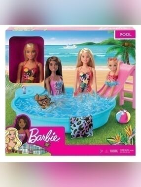 Barbie Swim Playset with Pool and Doll